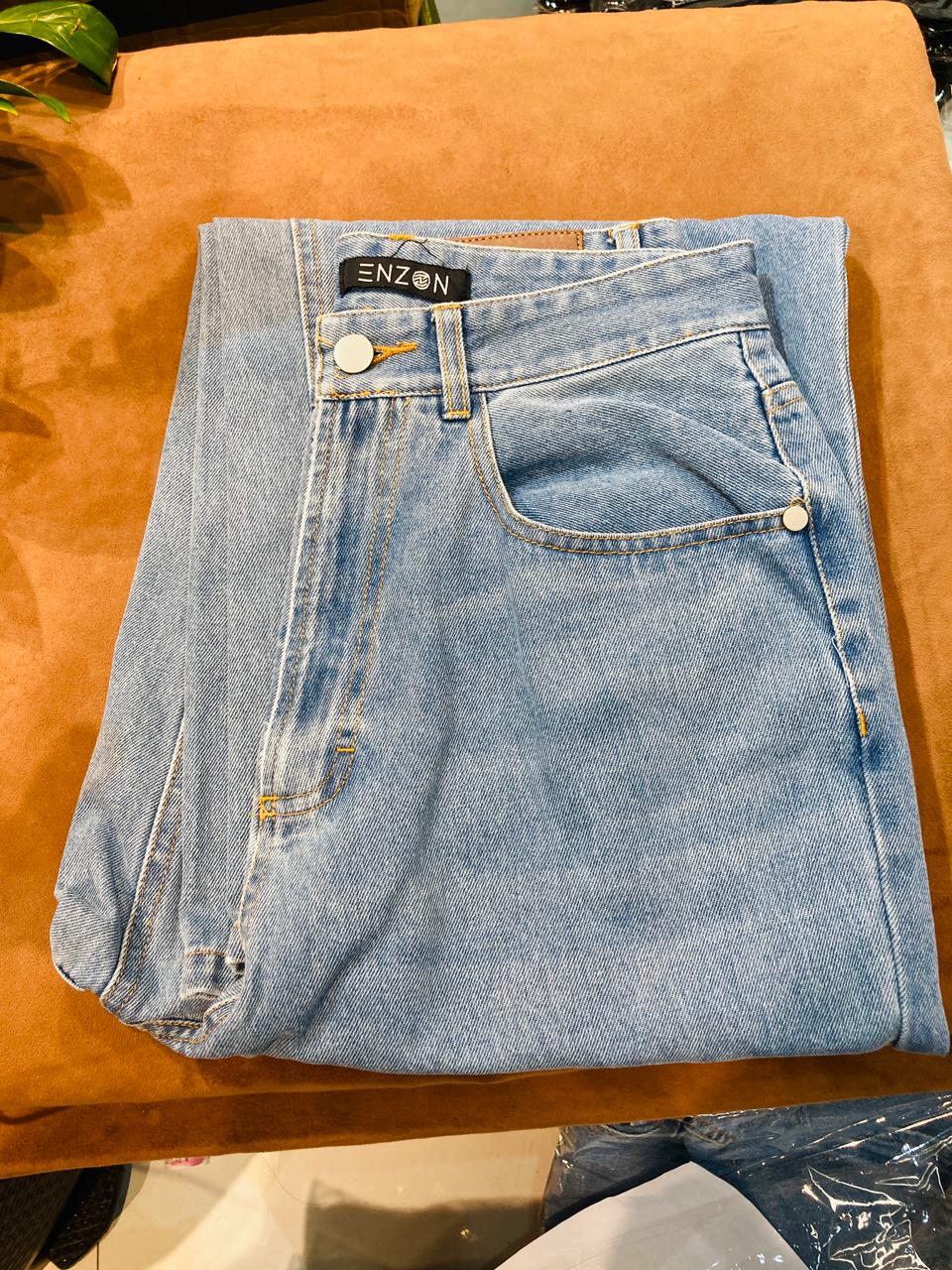 Enzon_Loose_Straight_Denim_-_Light_Blue_Stone_135652-img Enzon Loose Straight Denim – Light Blue Stone - Image 1