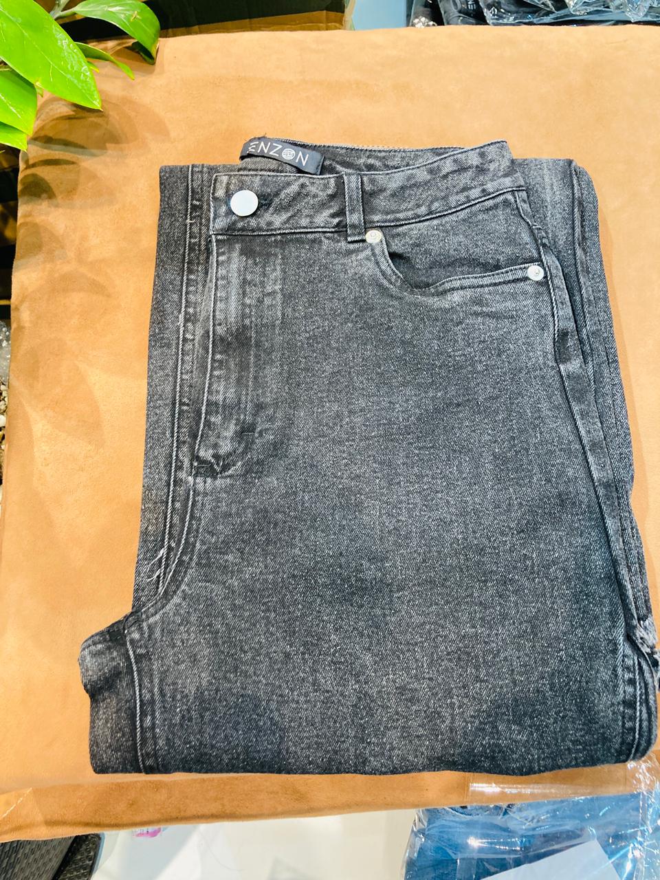 Enzon_Wide_Leg_Denim_-_Black_Acid_134242-img Enzon Womens Wide Leg Denim – Black Acid - Image 1