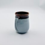Rustic Glazed Ceramic Tumbler Cup – Blue Tones - Image 2
