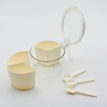 3-Compartment Airtight Spice Storage Jar Set with Spoons
