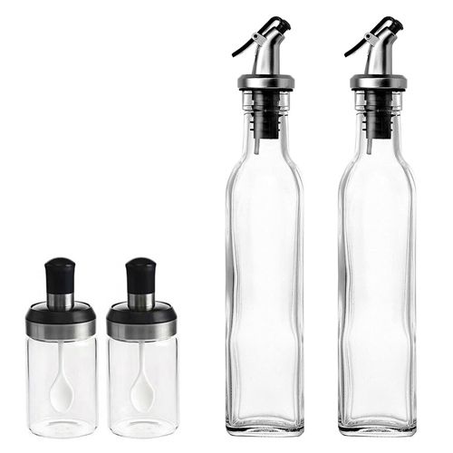 WhatsApp Image 2026-05-25 at 19.25.50 4 PCs Oil Bottle Set with Pourer Tops - Image 1