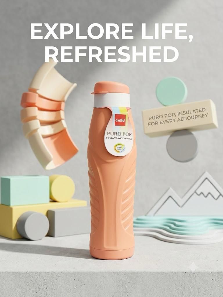 WhatsApp Image 2026-06-27 at 13.38.35 Cello Brand Water Bottle (puro pop) - 900 ML - Image 1