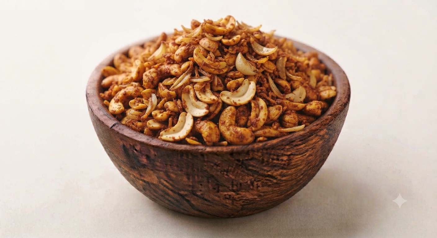 GarlicDevilled-splits Garlic Devilled Cashews (Splits) 500g - Image 1
