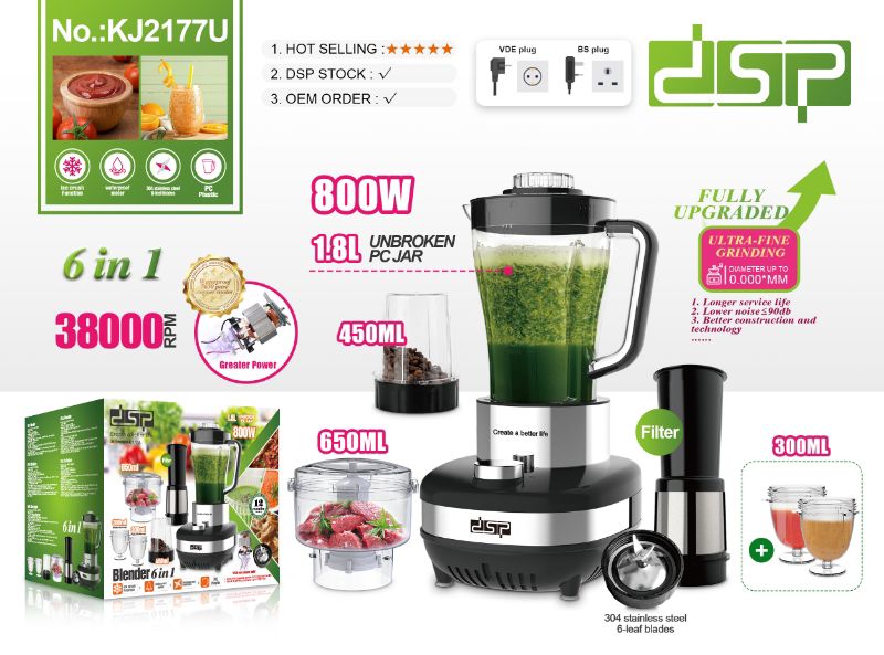 WhatsApp Image 2026-09-14 at 12.12.17 DSP 6-in-1 Blender & Food Processor KJ2177U - Image 1