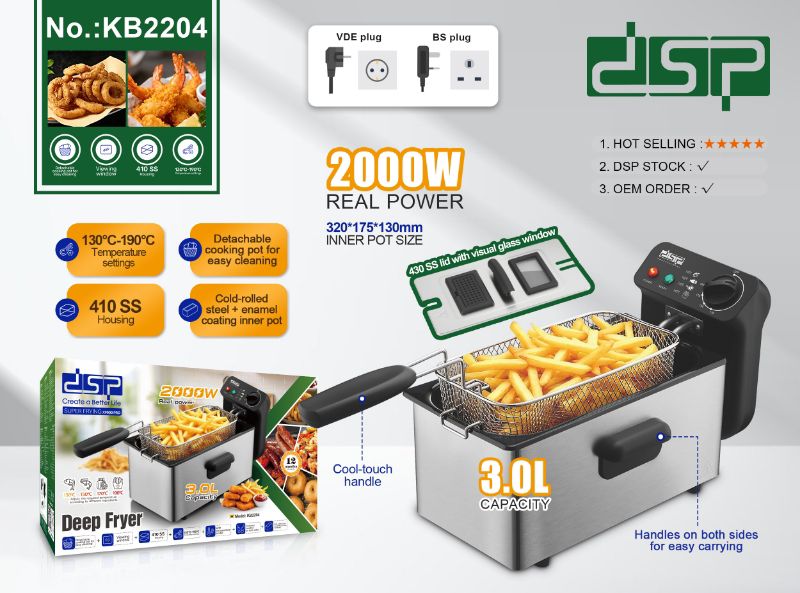 WhatsApp Image 2026-09-14 at 12.16.54 DSP 3L Deep Fryer KB2204 - Image 1