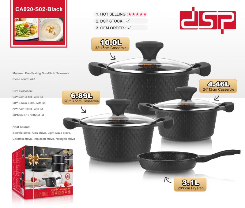 WhatsApp Image 2026-09-14 at 12.22.54 DSP 7-Piece Non-Stick Cookware Set - Black - Image 1