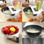 9-in-1 Multifunction Vegetable Cutter & Basket - Image 4