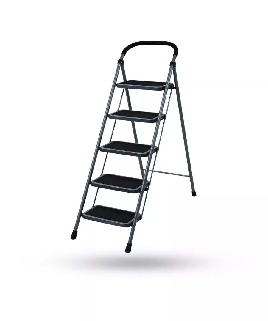 5-Steel-Steel-Ladder-Black-in-Sri-Lanka 5-Step Folding Ladder - Image 1