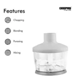 Geepas 4 in 1 Hand Blender – GHB6144N – Powerful blending, chopping, whisking, and mixing performance with durable design and everyday kitchen convenience - Image 3