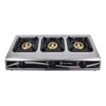 National 3 Burner Stainless Steel Gas Cooker - KNS-003