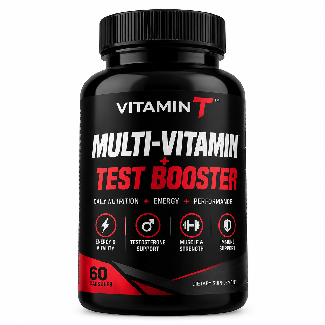 Vitamin T Multivitamin Supplement Bottle DJ Omega 3 + D3 + K2 - Image 1